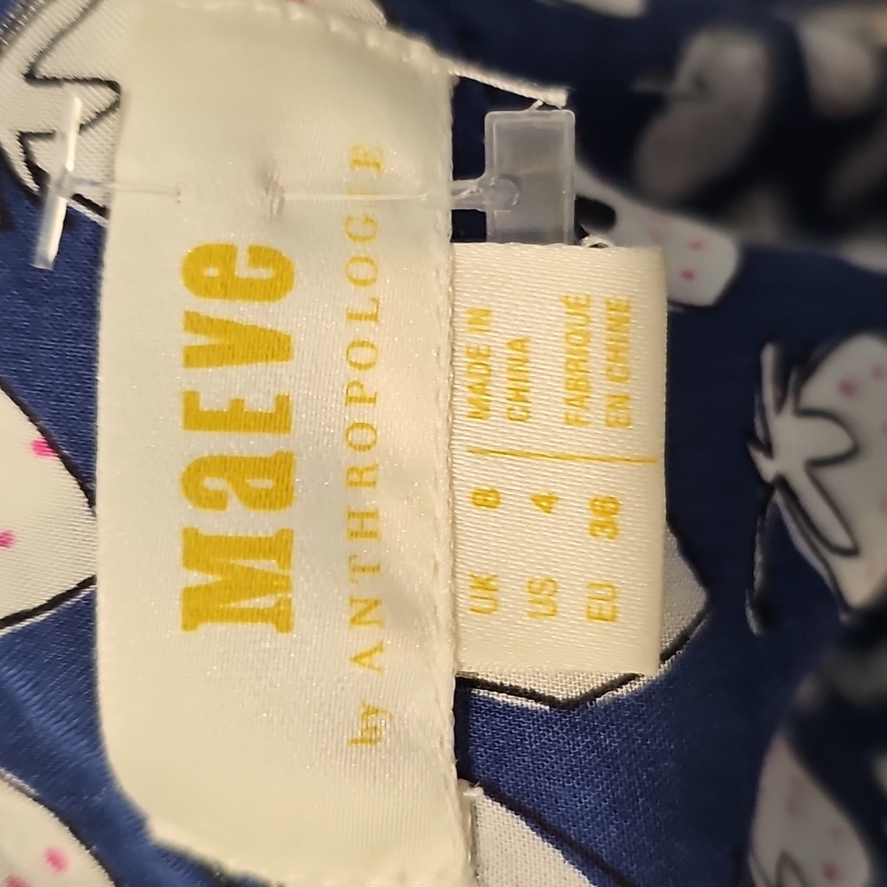 Maeve by Anthropologie Rochelle Printed Button Down Sz 4 - Picture 12 of 14